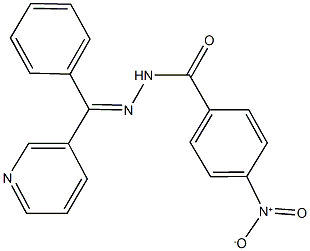 4-nitro-N'-[phenyl(3-pyridinyl)methylene]benzohydrazide 结构式