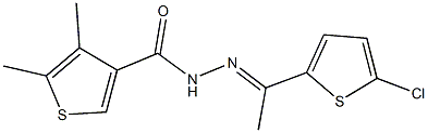 N'-[1-(5-chloro-2-thienyl)ethylidene]-4,5-dimethyl-3-thiophenecarbohydrazide 结构式