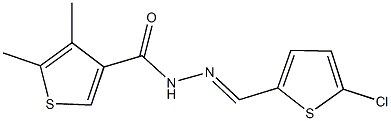 N'-[(5-chloro-2-thienyl)methylene]-4,5-dimethyl-3-thiophenecarbohydrazide 结构式