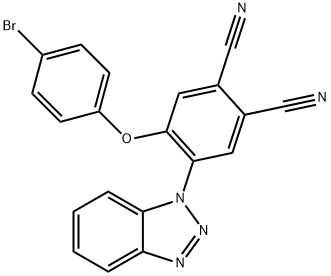 4-(1H-1,2,3-benzotriazol-1-yl)-5-(4-bromophenoxy)phthalonitrile 结构式