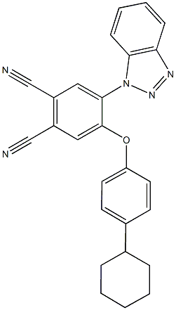 4-(1H-1,2,3-benzotriazol-1-yl)-5-(4-cyclohexylphenoxy)phthalonitrile 结构式