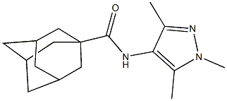 N-(1,3,5-trimethyl-1H-pyrazol-4-yl)-1-adamantanecarboxamide 结构式