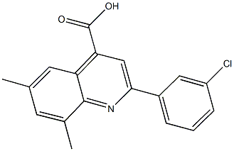 2-(3-chlorophenyl)-6,8-dimethyl-4-quinolinecarboxylic acid 结构式