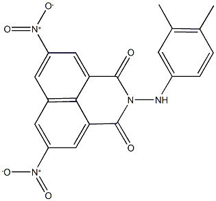 2-(3,4-dimethylanilino)-5,8-bisnitro-1H-benzo[de]isoquinoline-1,3(2H)-dione 结构式