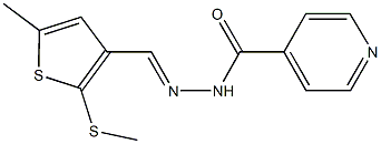 N'-{[5-methyl-2-(methylsulfanyl)-3-thienyl]methylene}isonicotinohydrazide 结构式