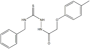 N-benzyl-2-[(4-methylphenoxy)acetyl]hydrazinecarbothioamide 结构式