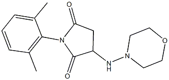 1-(2,6-dimethylphenyl)-3-(4-morpholinylamino)-2,5-pyrrolidinedione 结构式