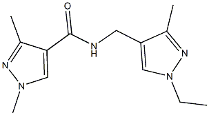 N-[(1-ethyl-3-methyl-1H-pyrazol-4-yl)methyl]-1,3-dimethyl-1H-pyrazole-4-carboxamide 结构式