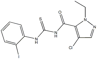 N-[(4-chloro-1-ethyl-1H-pyrazol-5-yl)carbonyl]-N'-(2-iodophenyl)thiourea 结构式