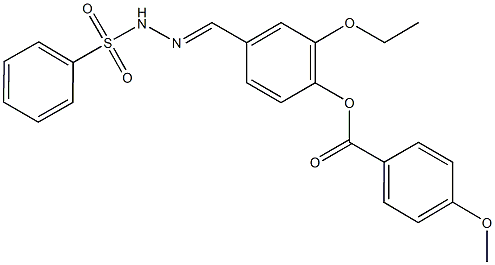 2-ethoxy-4-[2-(phenylsulfonyl)carbohydrazonoyl]phenyl 4-methoxybenzoate 结构式