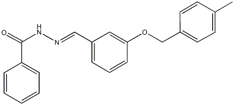 N'-{3-[(4-methylbenzyl)oxy]benzylidene}benzohydrazide 结构式