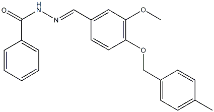 N'-{3-methoxy-4-[(4-methylbenzyl)oxy]benzylidene}benzohydrazide 结构式
