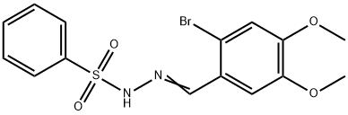 N'-(2-bromo-4,5-dimethoxybenzylidene)benzenesulfonohydrazide 结构式