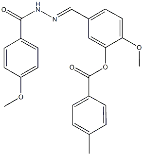 2-methoxy-5-[2-(4-methoxybenzoyl)carbohydrazonoyl]phenyl 4-methylbenzoate 结构式