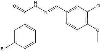 3-bromo-N'-(3-chloro-4-methoxybenzylidene)benzohydrazide 结构式