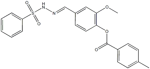 2-methoxy-4-[2-(phenylsulfonyl)carbohydrazonoyl]phenyl 4-methylbenzoate 结构式