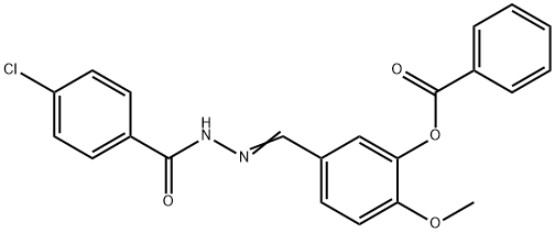 5-[2-(4-chlorobenzoyl)carbohydrazonoyl]-2-methoxyphenyl benzoate 结构式