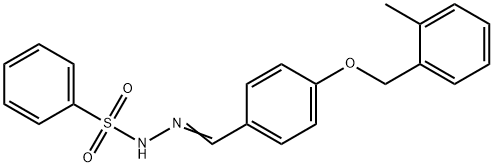 N'-{4-[(2-methylbenzyl)oxy]benzylidene}benzenesulfonohydrazide 结构式