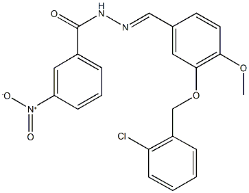 N'-{3-[(2-chlorobenzyl)oxy]-4-methoxybenzylidene}-3-nitrobenzohydrazide 结构式