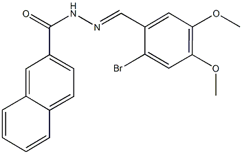 N'-(2-bromo-4,5-dimethoxybenzylidene)-2-naphthohydrazide 结构式