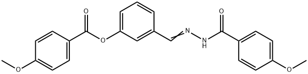 3-[2-(4-methoxybenzoyl)carbohydrazonoyl]phenyl 4-methoxybenzoate 结构式