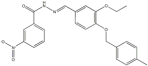 N'-{3-ethoxy-4-[(4-methylbenzyl)oxy]benzylidene}-3-nitrobenzohydrazide 结构式