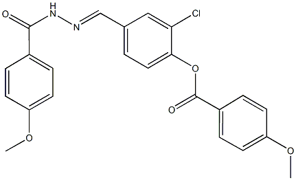2-chloro-4-[2-(4-methoxybenzoyl)carbohydrazonoyl]phenyl 4-methoxybenzoate 结构式