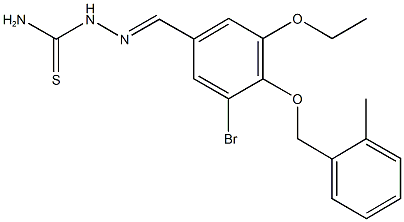 3-bromo-5-ethoxy-4-[(2-methylbenzyl)oxy]benzaldehyde thiosemicarbazone 结构式