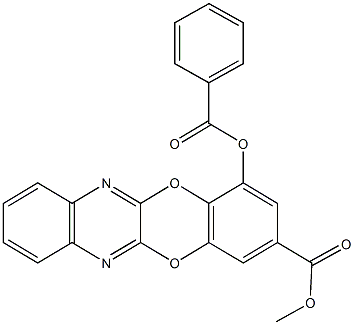 methyl 4-(benzoyloxy)[1,4]benzodioxino[2,3-b]quinoxaline-2-carboxylate 结构式