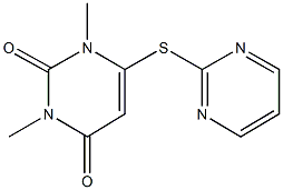 1,3-dimethyl-6-(2-pyrimidinylsulfanyl)-2,4(1H,3H)-pyrimidinedione 结构式
