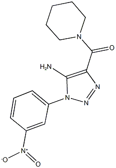 1-[(5-amino-1-{3-nitrophenyl}-1H-1,2,3-triazol-4-yl)carbonyl]piperidine 结构式