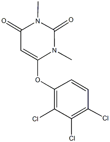 1,3-dimethyl-6-(2,3,4-trichlorophenoxy)-2,4(1H,3H)-pyrimidinedione 结构式