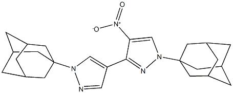 4-nitro-3,4'-bis[1-(1-adamantyl)-1H-pyrazole] 结构式