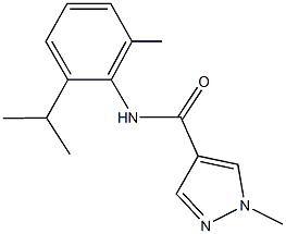 N-(2-isopropyl-6-methylphenyl)-1-methyl-1H-pyrazole-4-carboxamide 结构式