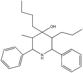 4-butyl-3-methyl-2,6-diphenyl-5-propyl-4-piperidinol 结构式