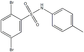 2,5-dibromo-N-(4-methylphenyl)benzenesulfonamide 结构式