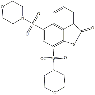 6,8-bis(4-morpholinylsulfonyl)-2H-naphtho[1,8-bc]thiophen-2-one 结构式