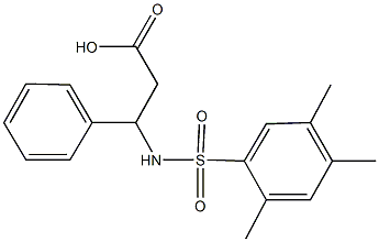 3-phenyl-N-[(2,4,5-trimethylphenyl)sulfonyl]-beta-alanine 结构式