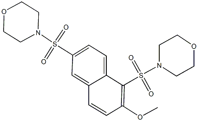 1,6-bis(4-morpholinylsulfonyl)-2-naphthyl methyl ether 结构式