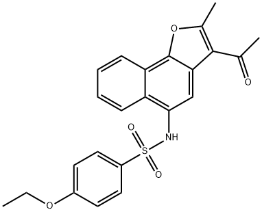 N-(3-acetyl-2-methylnaphtho[1,2-b]furan-5-yl)-4-ethoxybenzenesulfonamide 结构式