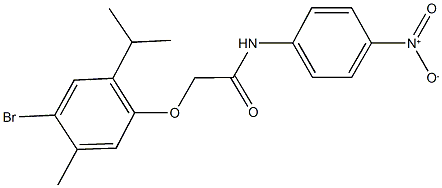 2-(4-bromo-2-isopropyl-5-methylphenoxy)-N-{4-nitrophenyl}acetamide 结构式