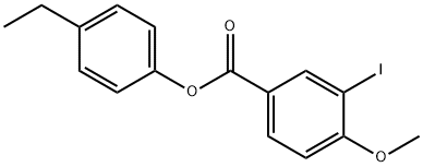 4-ethylphenyl 3-iodo-4-methoxybenzoate 结构式