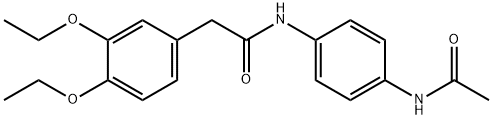 N-[4-(acetylamino)phenyl]-2-(3,4-diethoxyphenyl)acetamide 结构式