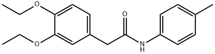 2-(3,4-diethoxyphenyl)-N-(4-methylphenyl)acetamide 结构式