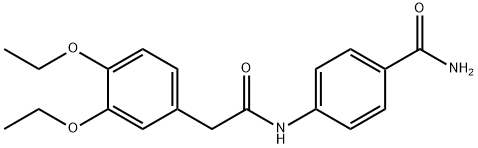 4-{[(3,4-diethoxyphenyl)acetyl]amino}benzamide 结构式