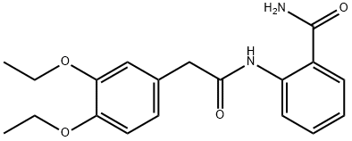 2-{[(3,4-diethoxyphenyl)acetyl]amino}benzamide 结构式
