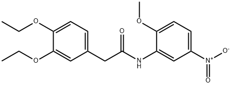 2-(3,4-diethoxyphenyl)-N-{5-nitro-2-methoxyphenyl}acetamide 结构式