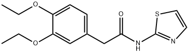 2-(3,4-diethoxyphenyl)-N-(1,3-thiazol-2-yl)acetamide 结构式