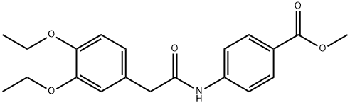 methyl 4-{[(3,4-diethoxyphenyl)acetyl]amino}benzoate 结构式