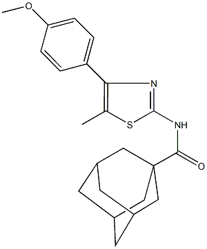 N-[4-(4-methoxyphenyl)-5-methyl-1,3-thiazol-2-yl]adamantane-1-carboxamide 结构式